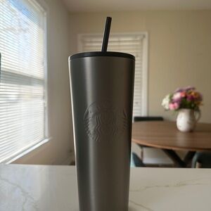 Starbucks Gray and Black Thermos Water Bottle